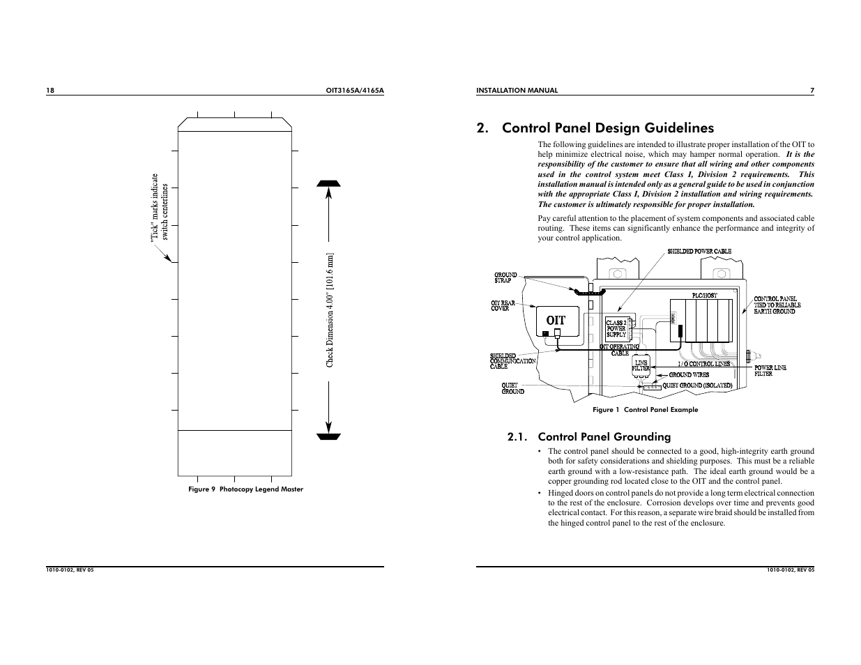 Control panel design guidelines | Maple Systems OIT4165A User Manual | Page 7 / 12