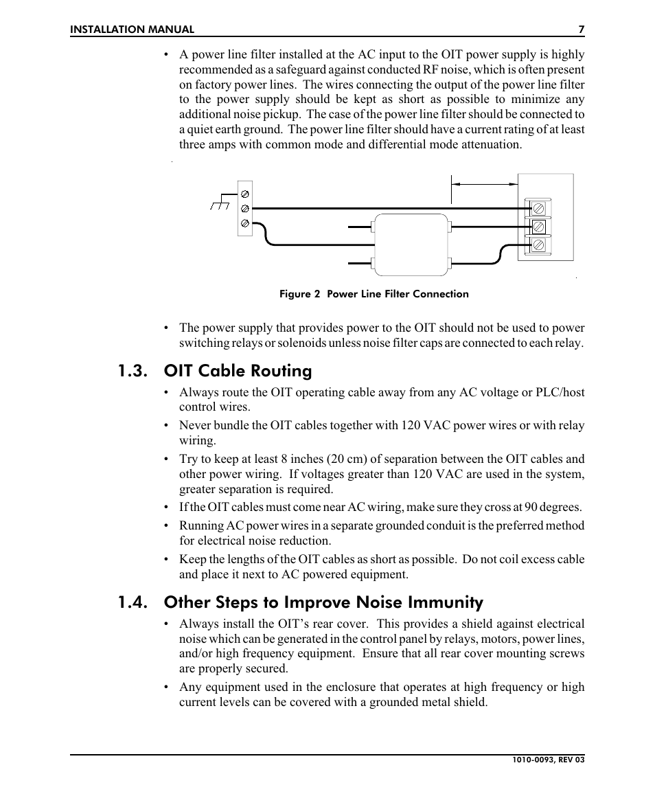 Oit ca ble routing 7, Other steps to im prove noise im mu nity 7, Oit cable routing | Other steps to improve noise immunity | Maple Systems MAP460D User Manual | Page 7 / 19