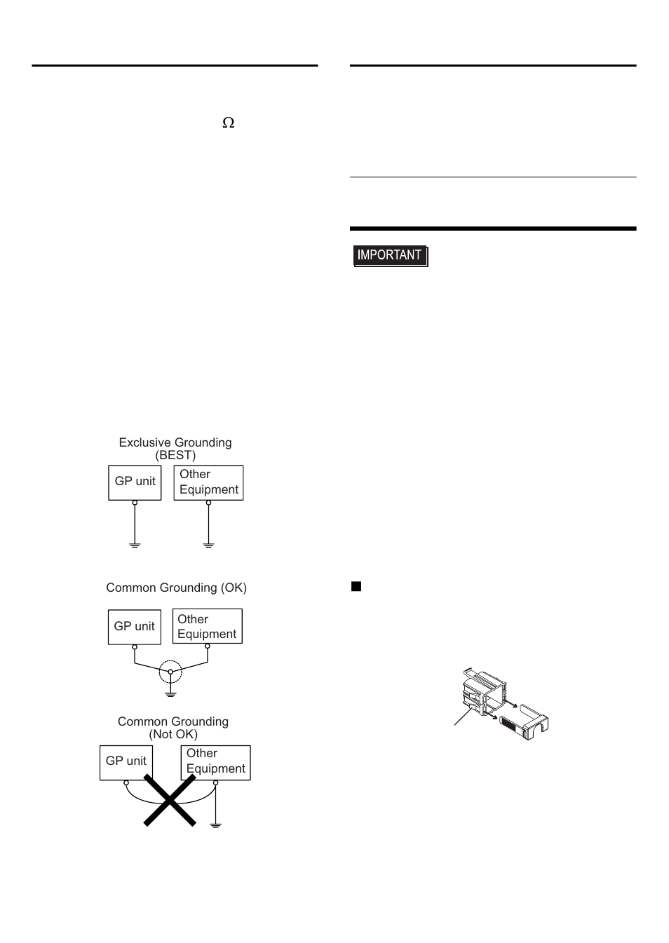 Grounding cautions, Input/output signal line cautions, To prevent the usb cable from coming off | Proface AGP3300H - 5.7 Handheld HMIs" User Manual | Page 8 / 11