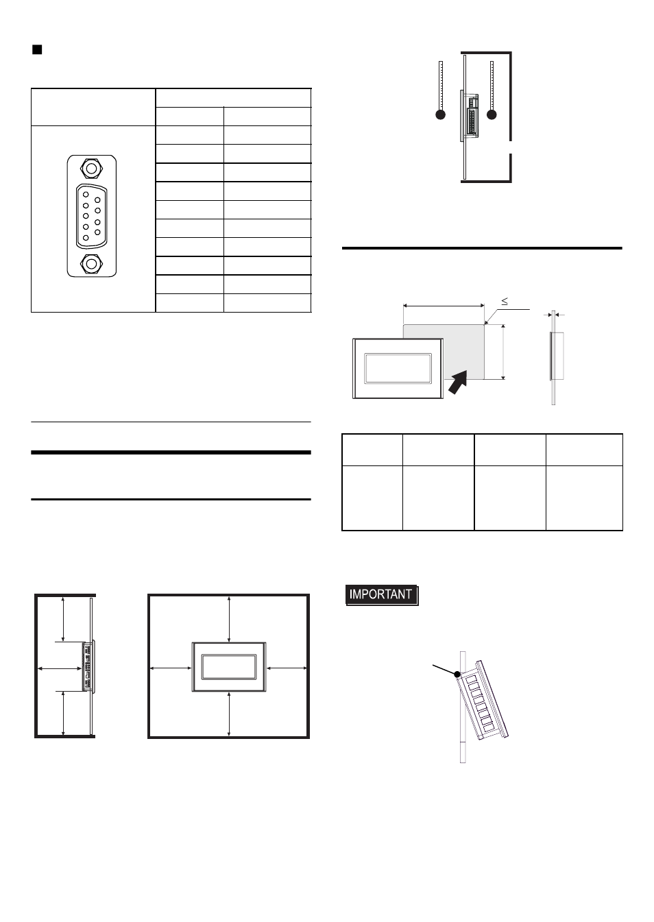 Installations, 4 rs-485 (isolation) type, Installation requirements | Gp installation | Proface GP4100 - 3.4 Compact HMIs" User Manual | Page 4 / 8