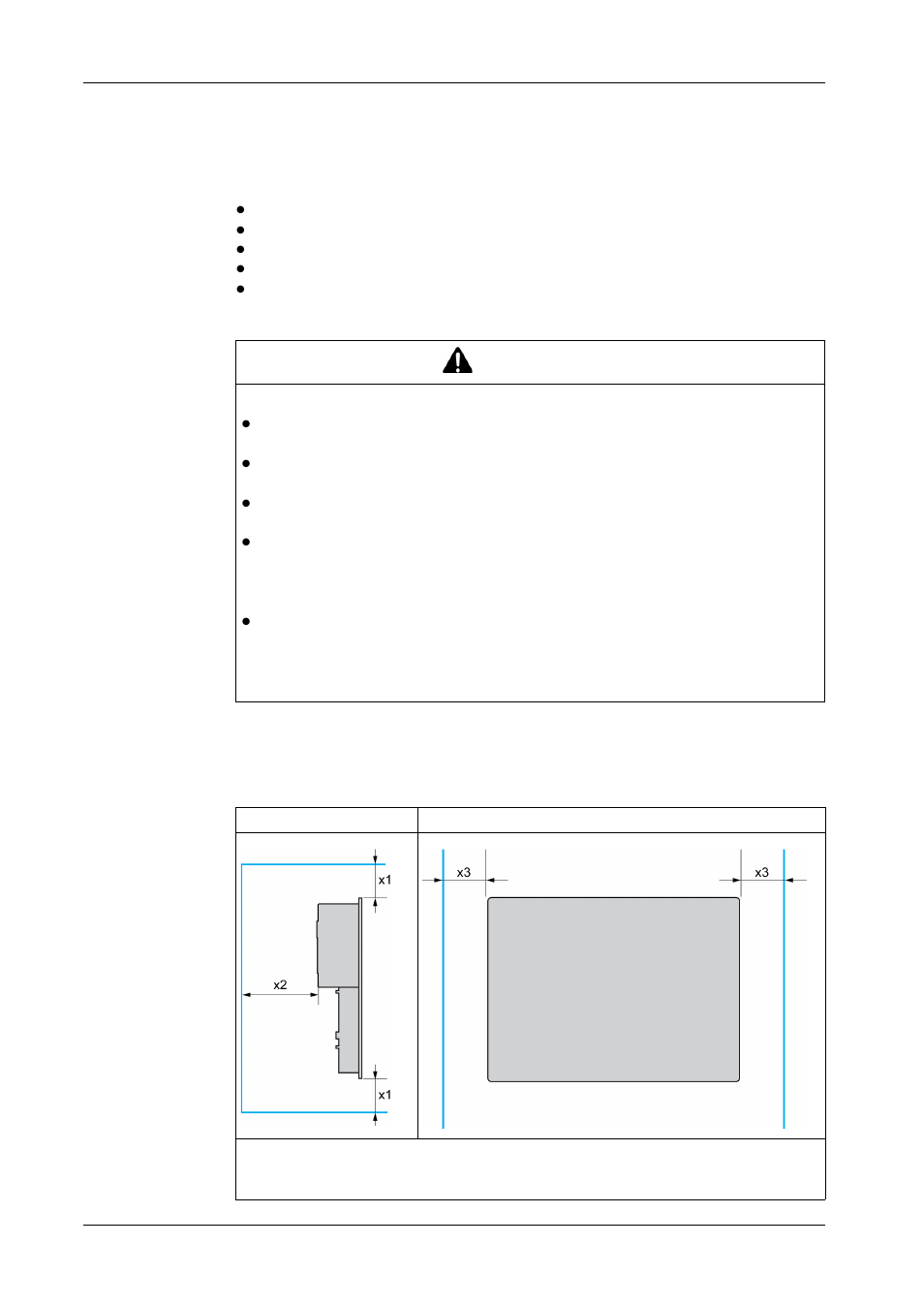 Installation requirements, Warning | Proface PS4800 - 19 Panel PC" User Manual | Page 41 / 102