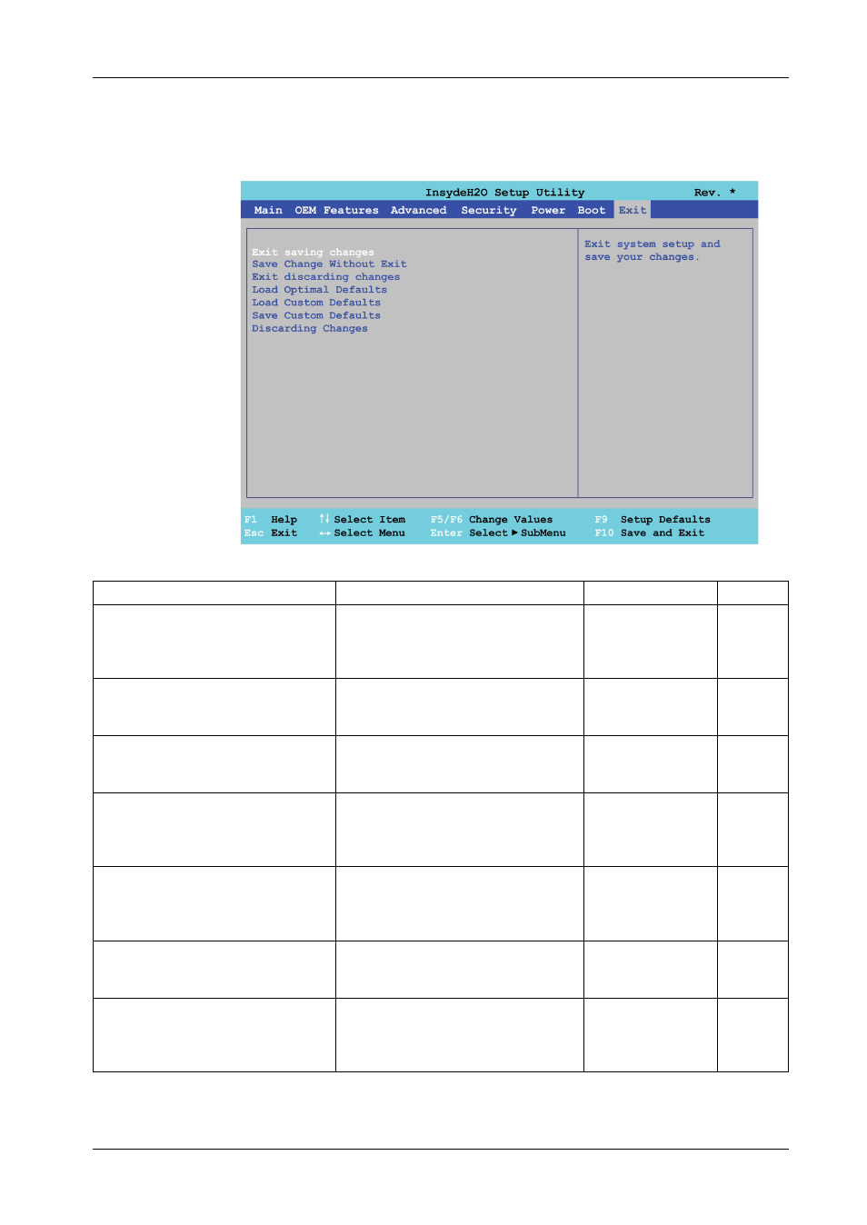Exit menu | Proface PS4800 - 19 Panel PC" User Manual | Page 72 / 102