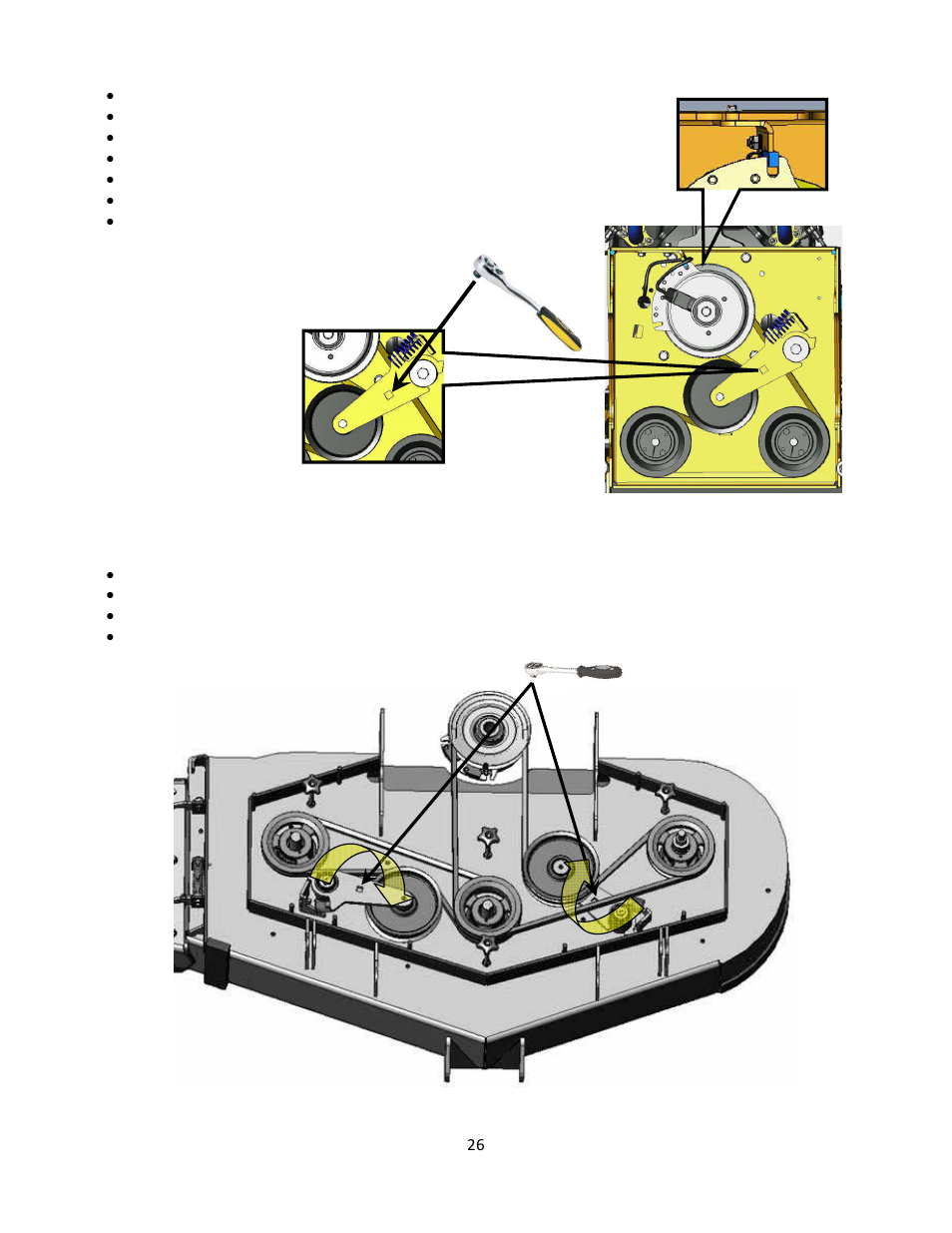 1 replacing the drive belt, 2 replacing the cutter deck belts | Wright Serial # 55138 and higher User Manual | Page 26 / 40