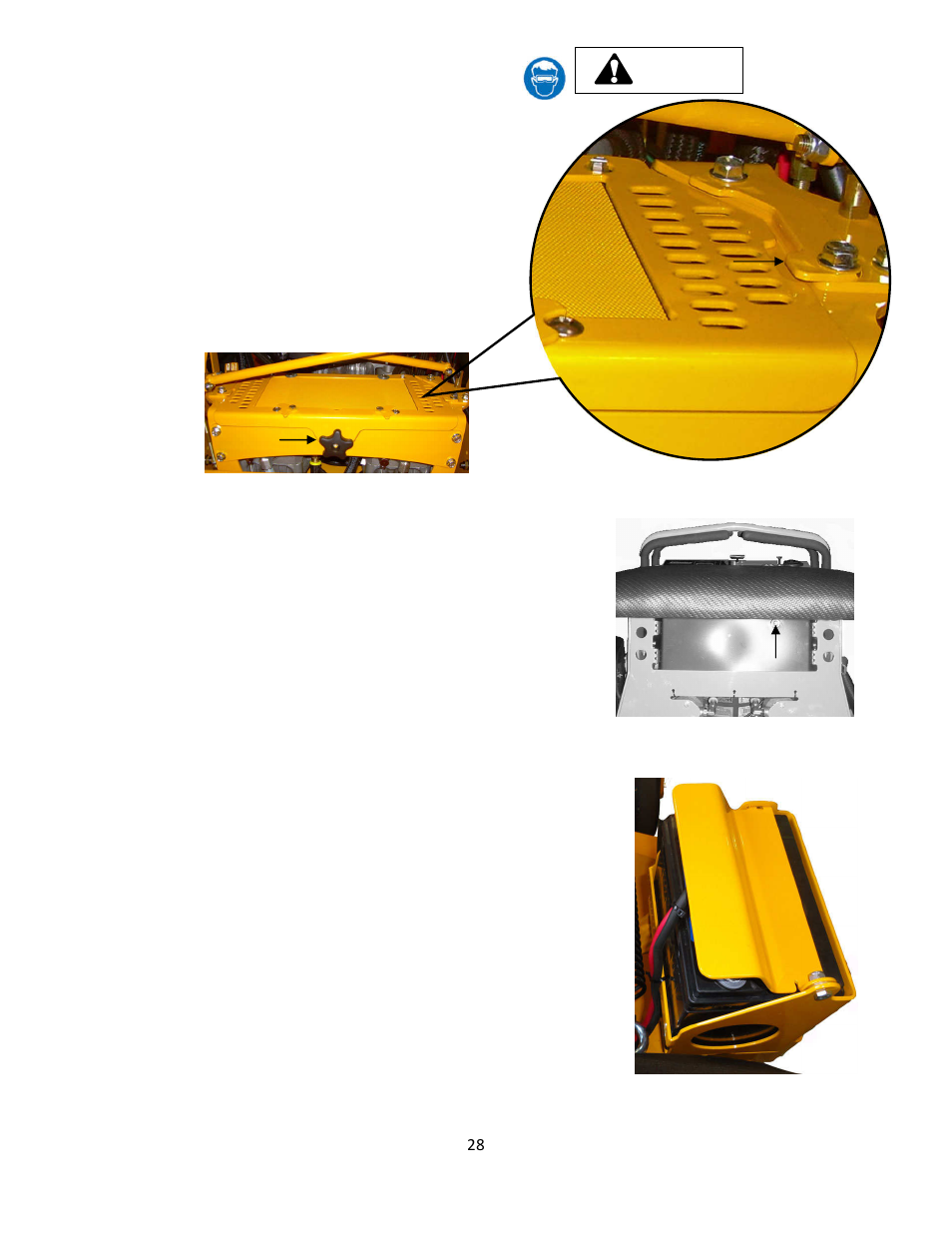 8 oil cooler removal and cleaning, 9 hydraulic oil tank check/fill, 11 battery service | Wright Serial # 55138 and higher User Manual | Page 28 / 40