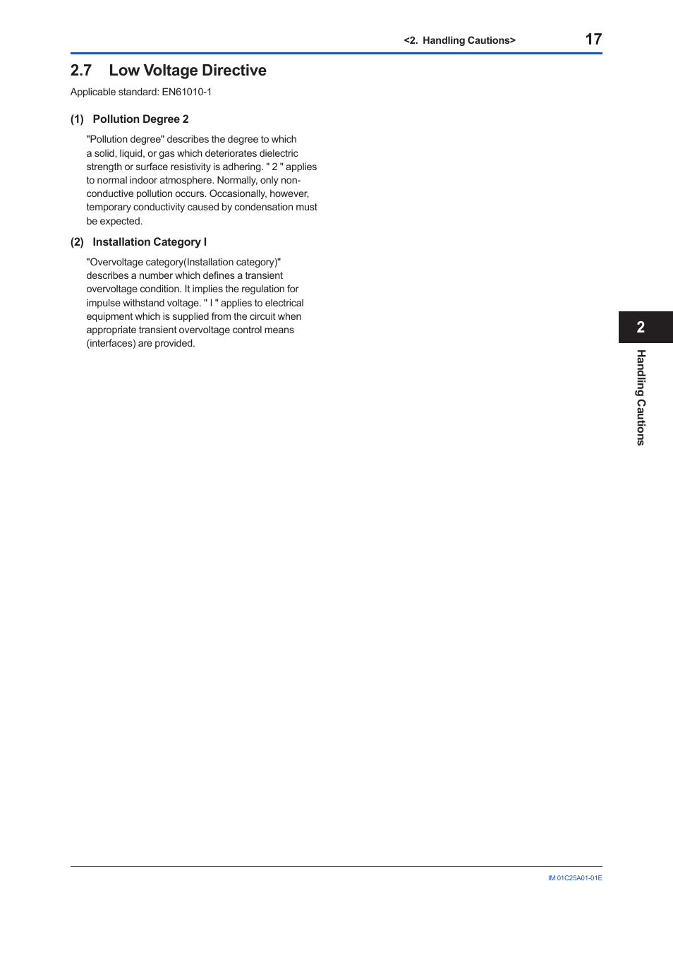 7 low voltage directive, Low voltage directive | Yokogawa EJX115A User Manual | Page 19 / 52
