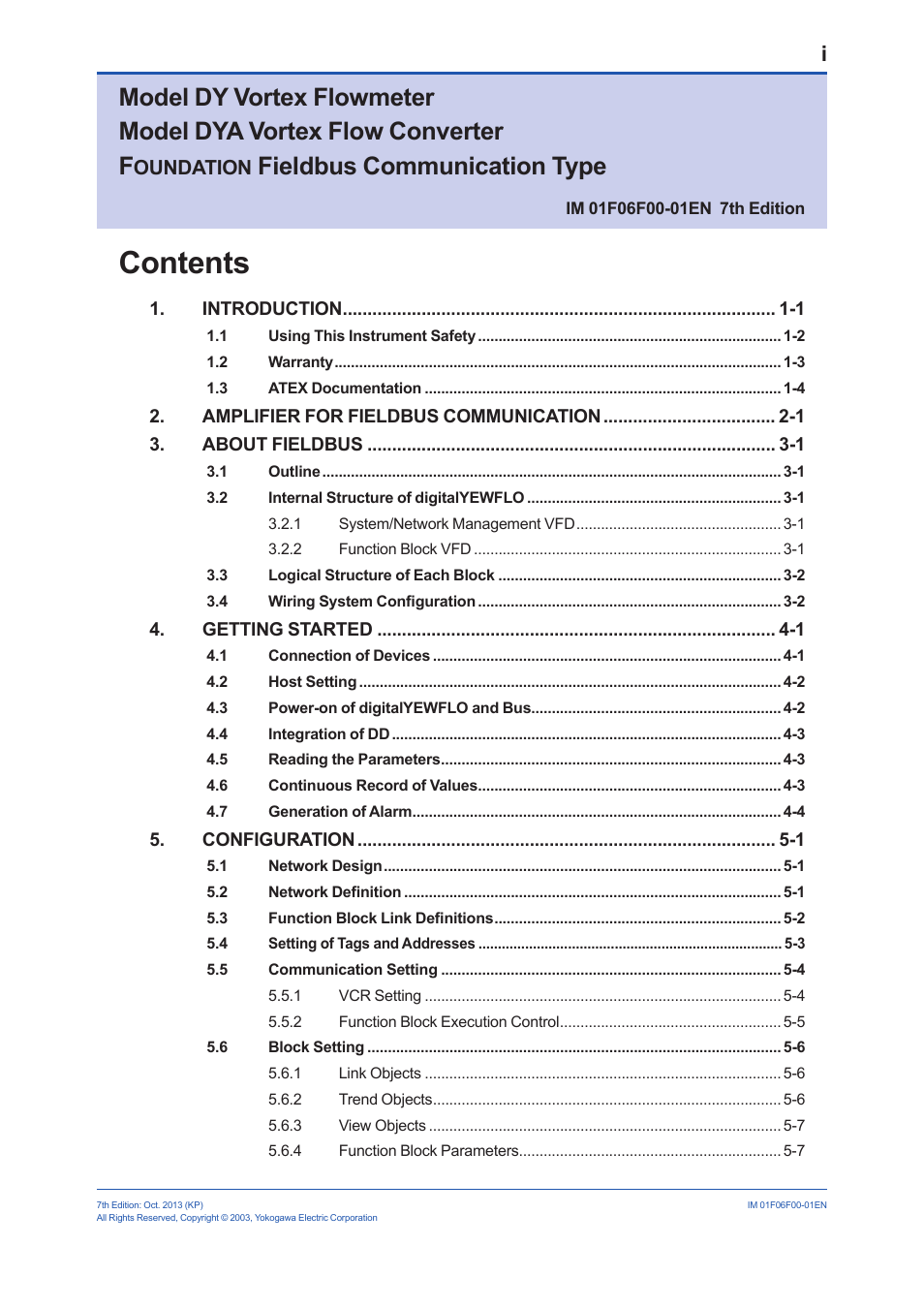 Yokogawa digitalYEWFLO (DY-FF) User Manual | Page 2 / 168