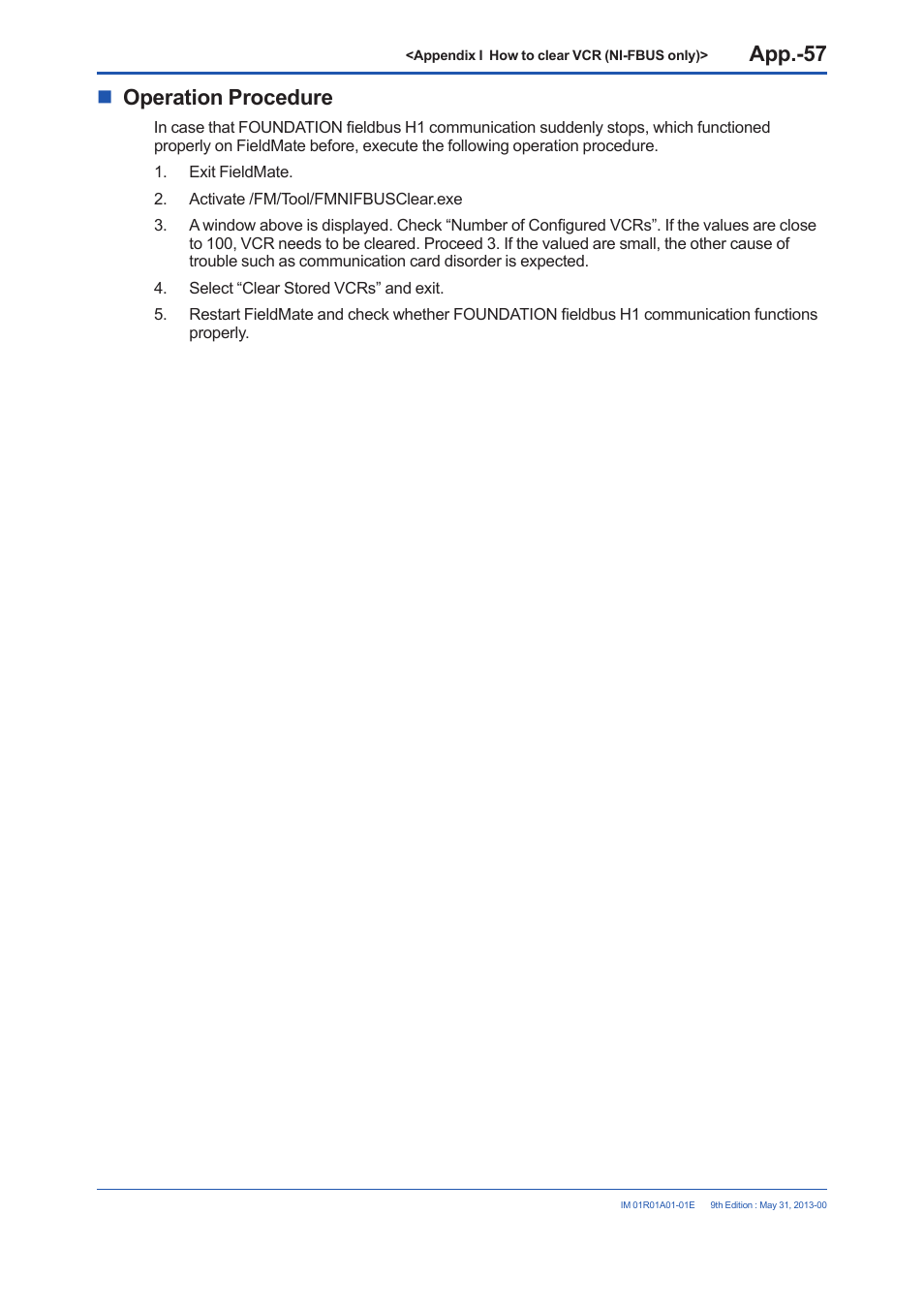 Operation procedure | Yokogawa FieldMate User Manual | Page 378 / 384