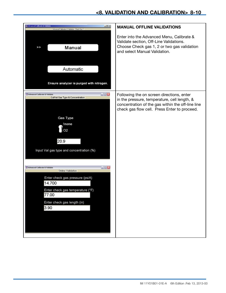 Validation and calibration | Yokogawa In-Situ Gas Analyzer TDLS200 User Manual | Page 110 / 144