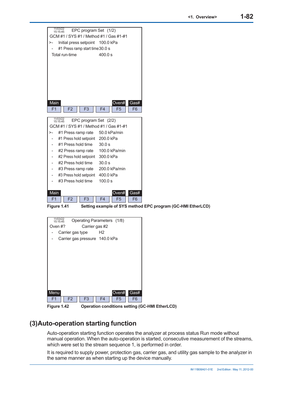3) auto-operation starting function | Yokogawa GC8000 Process Gas Chromatograph User Manual | Page 109 / 537