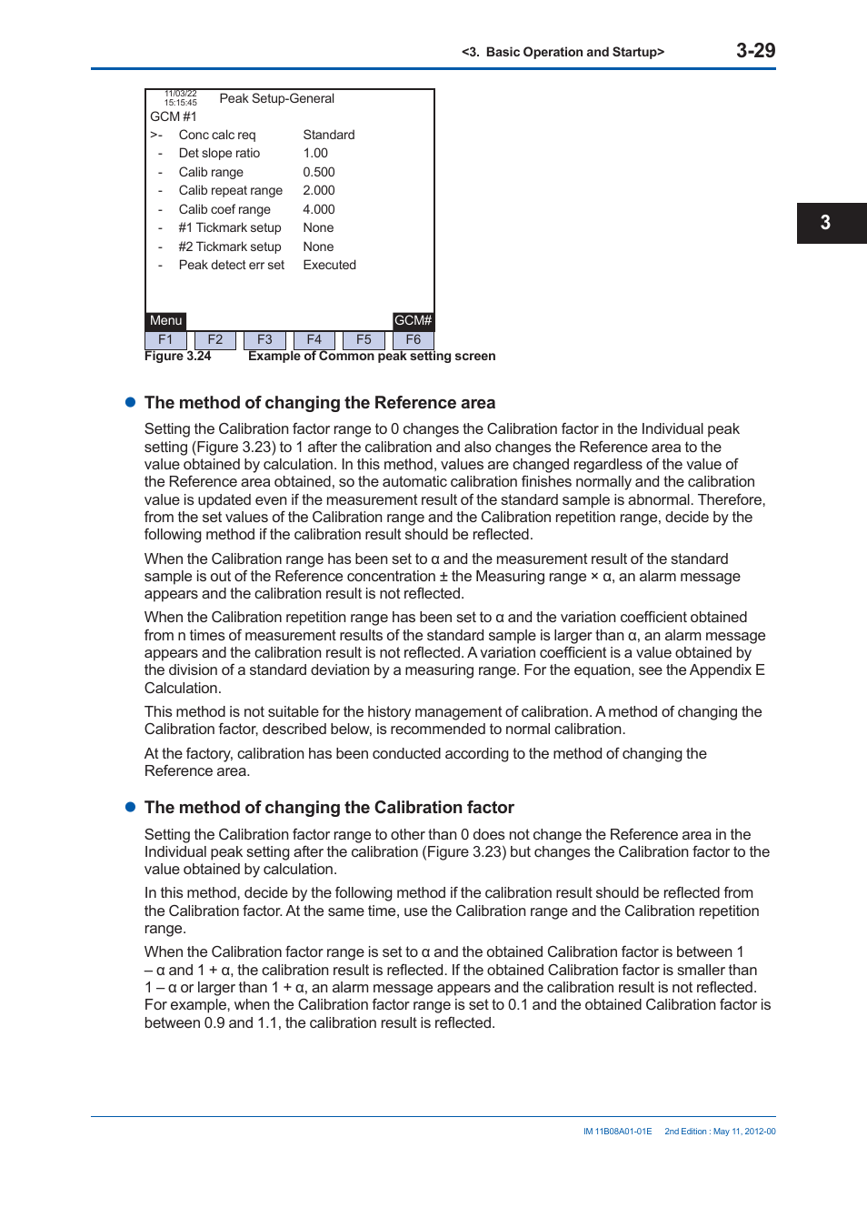 The method of changing the reference area, The method of changing the calibration factor | Yokogawa GC8000 Process Gas Chromatograph User Manual | Page 180 / 537