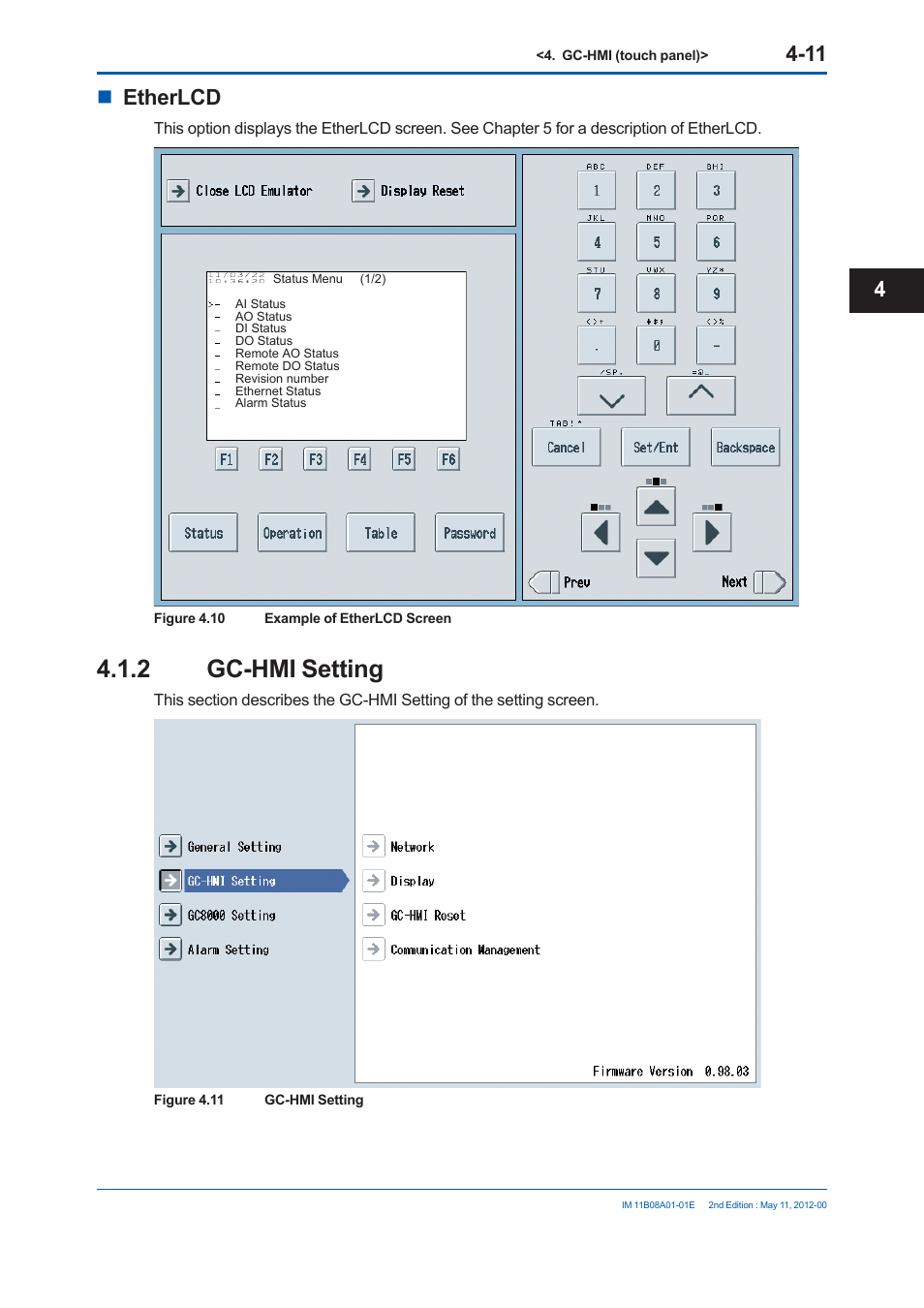2 gc-hmi setting, Etherlcd | Yokogawa GC8000 Process Gas Chromatograph User Manual | Page 198 / 537