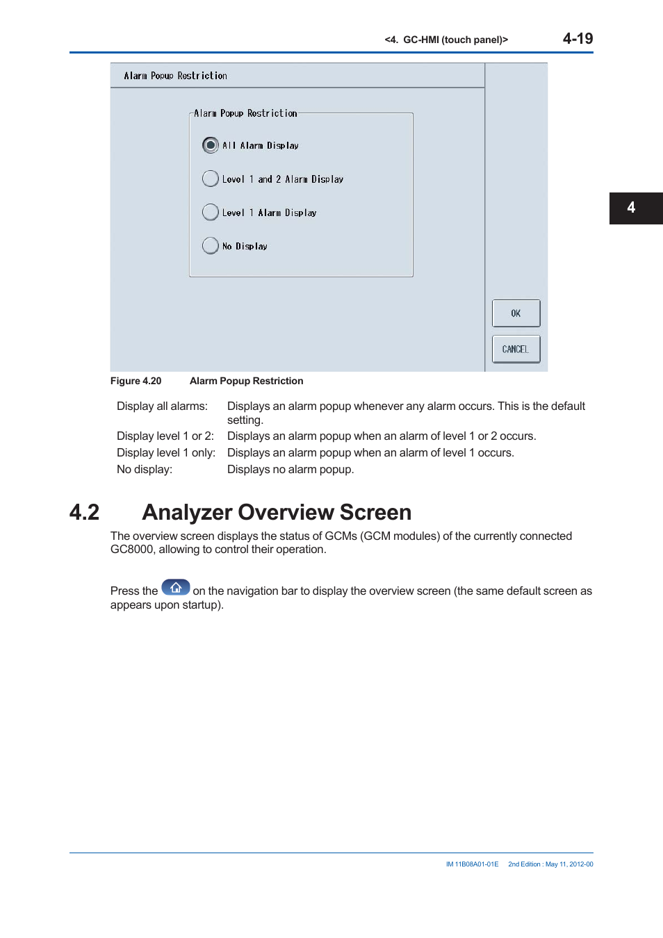 2 analyzer overview screen | Yokogawa GC8000 Process Gas Chromatograph User Manual | Page 206 / 537
