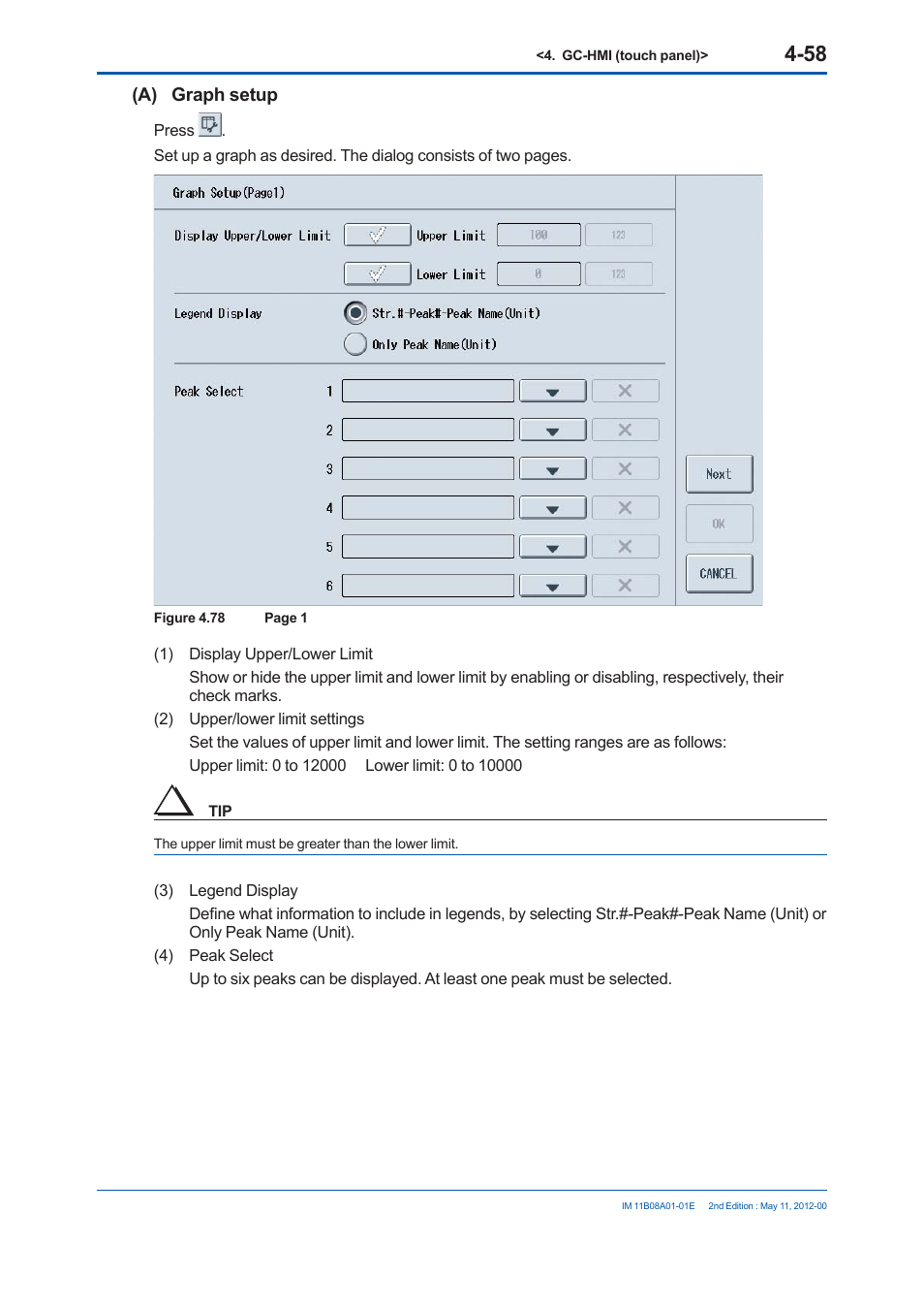 A) graph setup | Yokogawa GC8000 Process Gas Chromatograph User Manual | Page 245 / 537