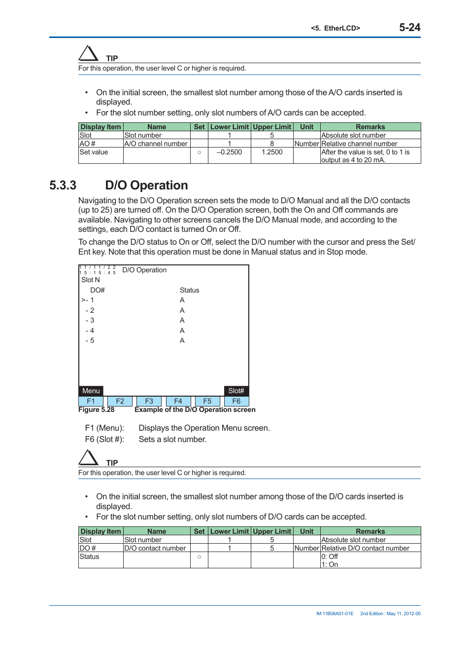 3 d/o operation | Yokogawa GC8000 Process Gas Chromatograph User Manual | Page 275 / 537