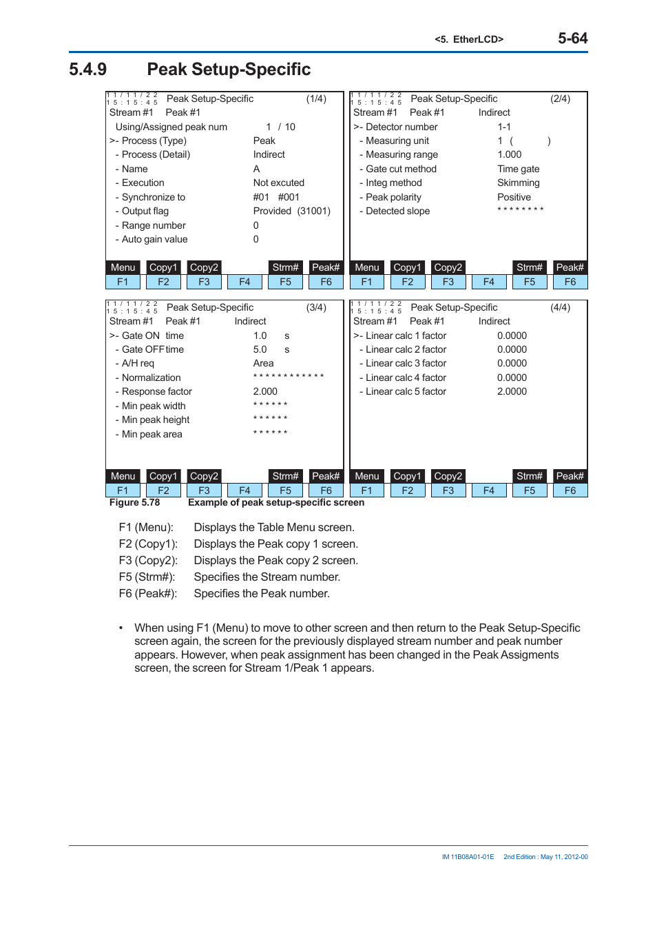 9 peak setup-specifi c | Yokogawa GC8000 Process Gas Chromatograph User Manual | Page 315 / 537