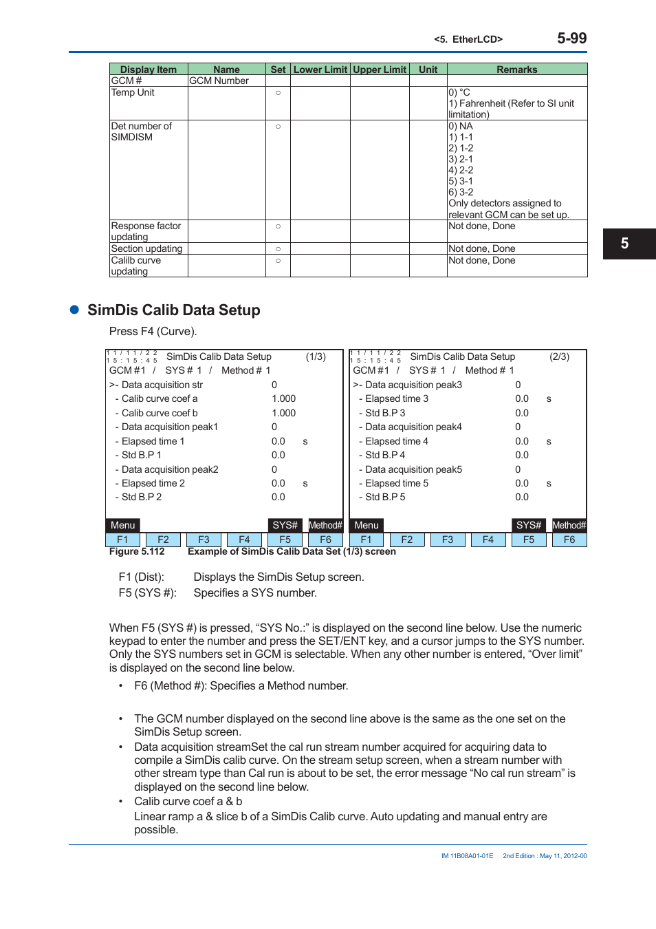 Simdis calib data setup | Yokogawa GC8000 Process Gas Chromatograph User Manual | Page 350 / 537