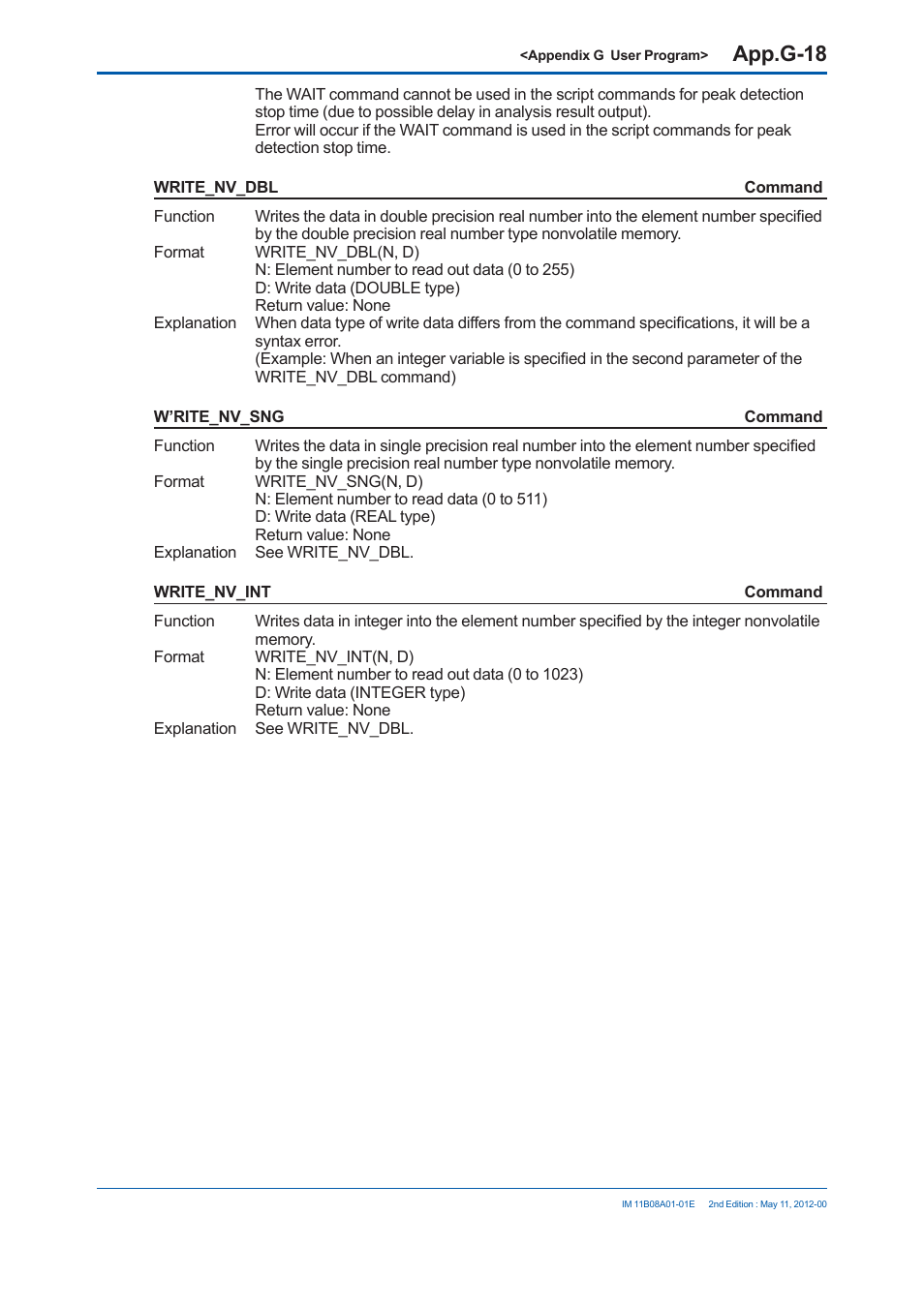 App.g-18 | Yokogawa GC8000 Process Gas Chromatograph User Manual | Page 517 / 537
