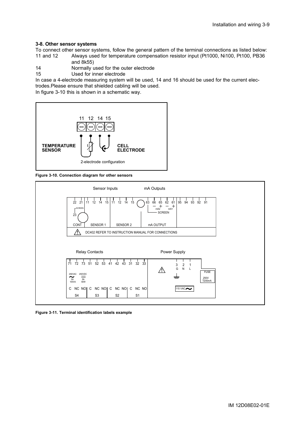 8. other sensor systems, 8. other sensor systems -9 | Yokogawa EXA DC402 Dual-Channel Conductivity Analyzer User Manual | Page 20 / 80