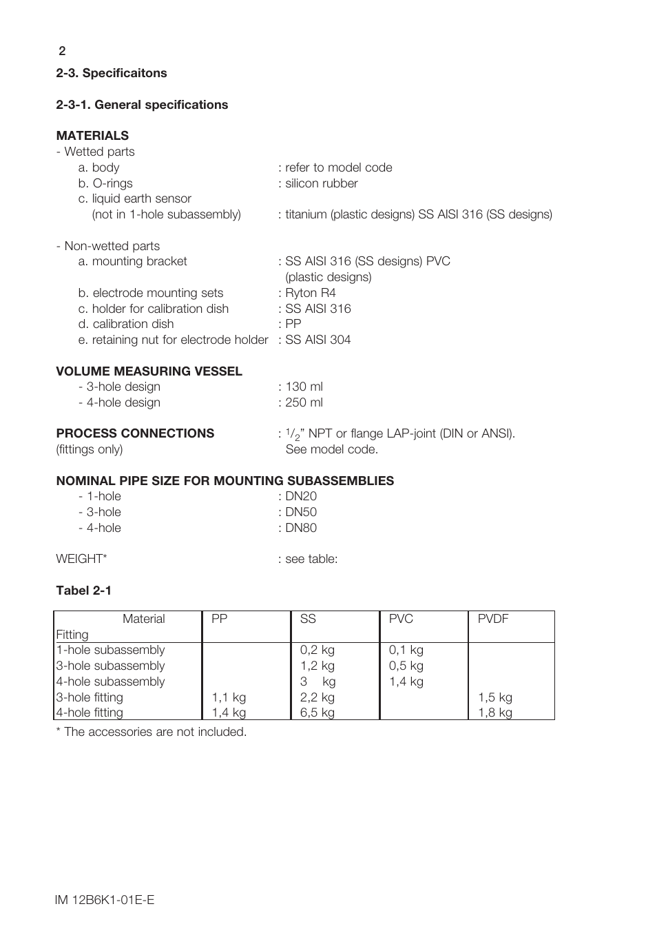 Yokogawa FS20 Fittings for pH and ORP User Manual | Page 4 / 28