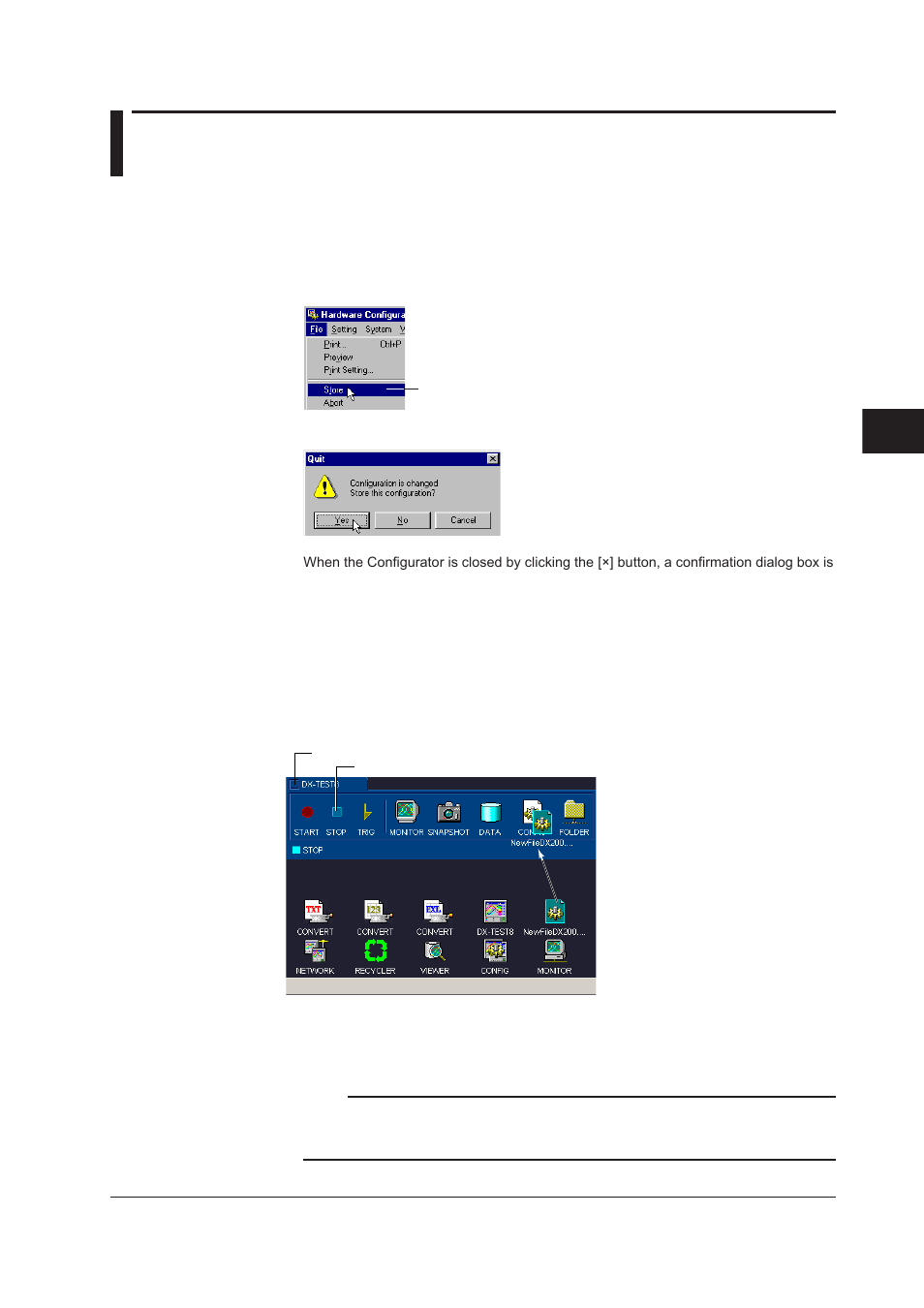 7 sending the setup data to the dx/mv, 7 sending the setup data to the dx/mv -27, 7 sendng the setup data to the dx/mv | Yokogawa DAQWORX User Manual | Page 123 / 336