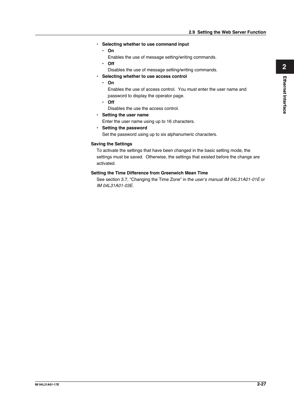 Yokogawa Data Acquisition with PID Control CX2000 User Manual | Page 57 / 321