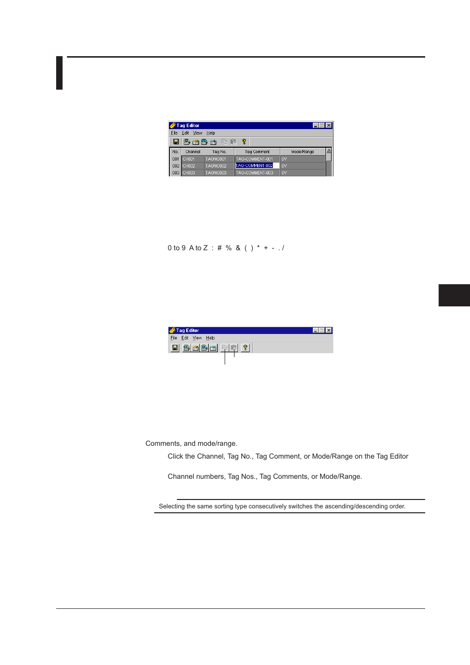 3 setting tag nos. and tag comments, 3 setting tag nos. and tag comments -3 | Yokogawa DAQWORX User Manual | Page 172 / 210