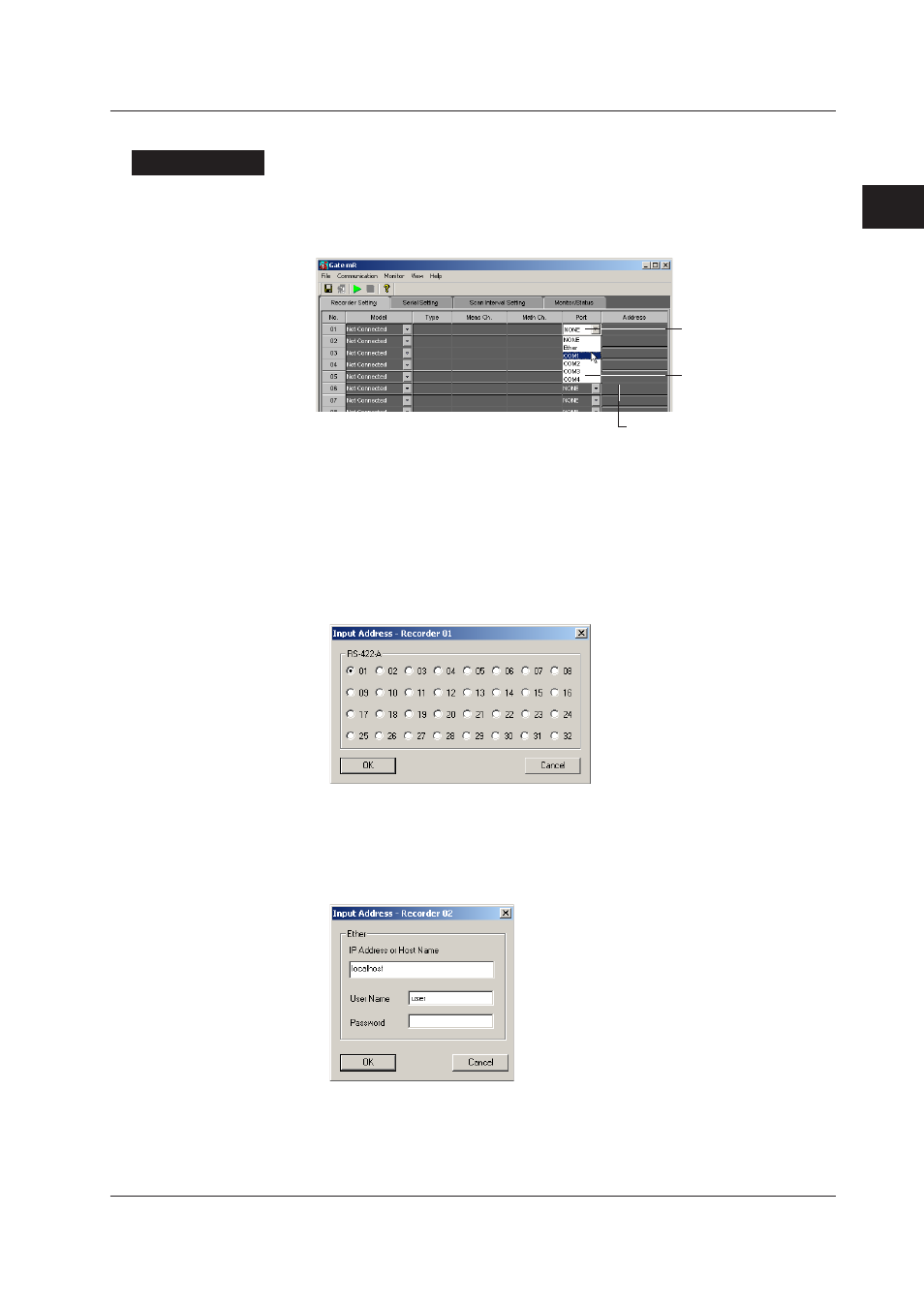 Recorder settings, Recorder settings -3, Index | Recorder settngs | Yokogawa DAQWORX User Manual | Page 12 / 27