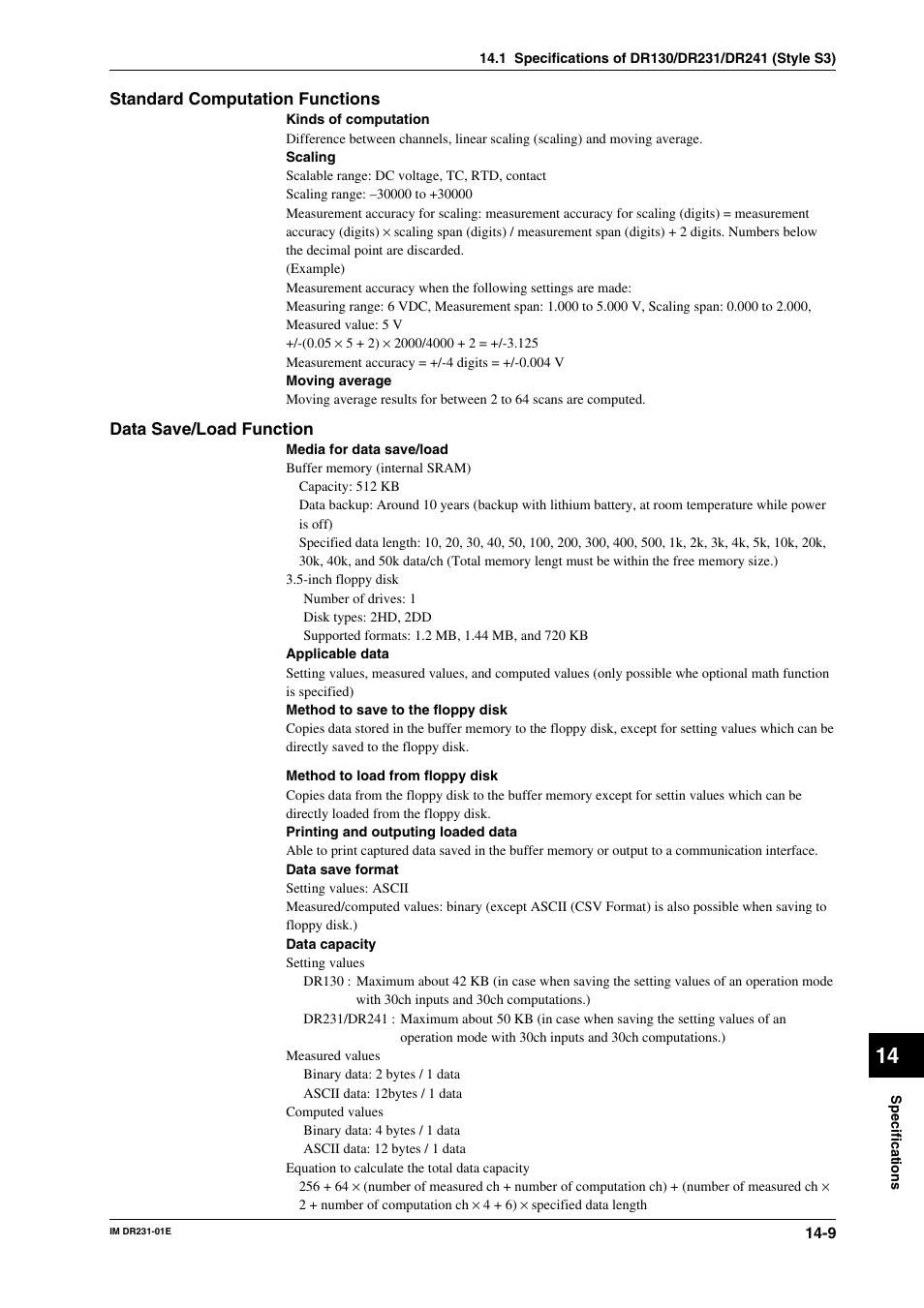 Yokogawa DR240 User Manual | Page 236 / 255