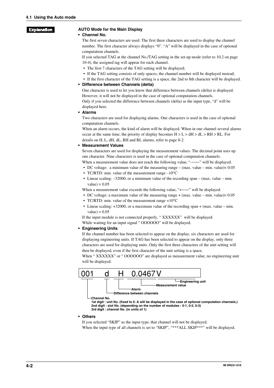Yokogawa DR240 User Manual | Page 78 / 255