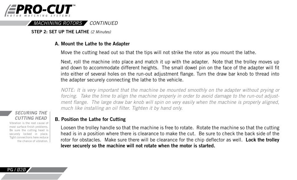Pro-Cut PFM 9.0 User Manual | Page 20 / 52