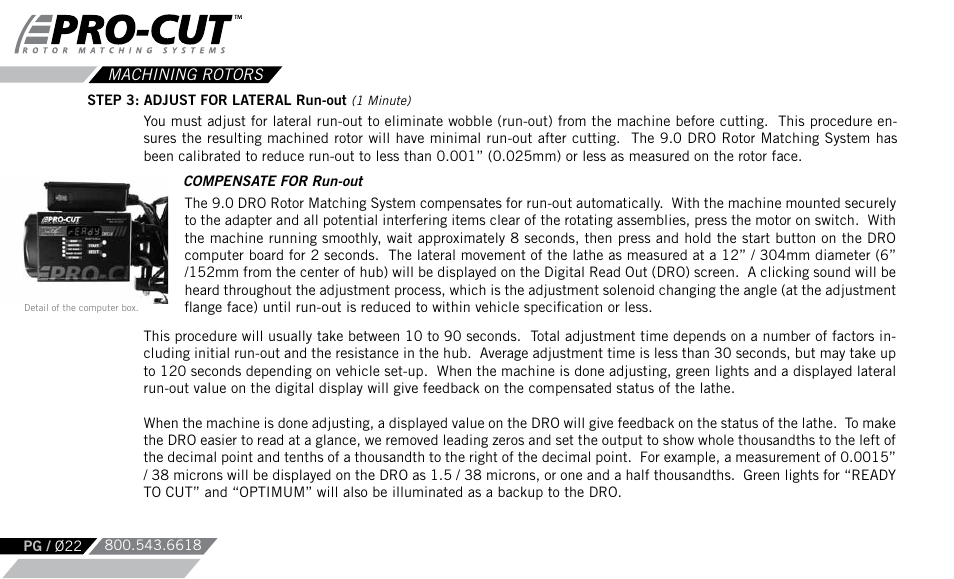 Pro-Cut PFM 9.0 User Manual | Page 22 / 52