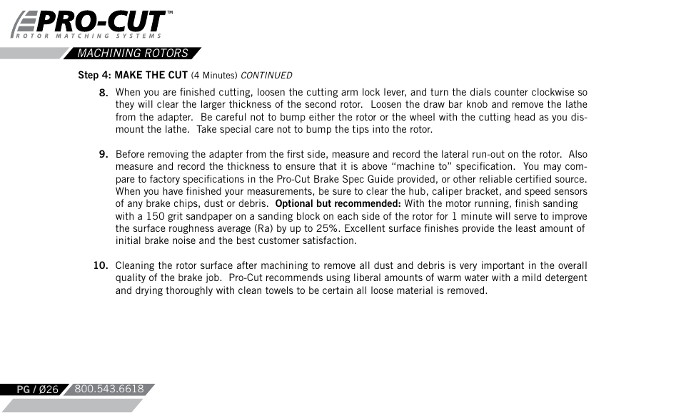Pro-Cut PFM 9.0 User Manual | Page 26 / 52