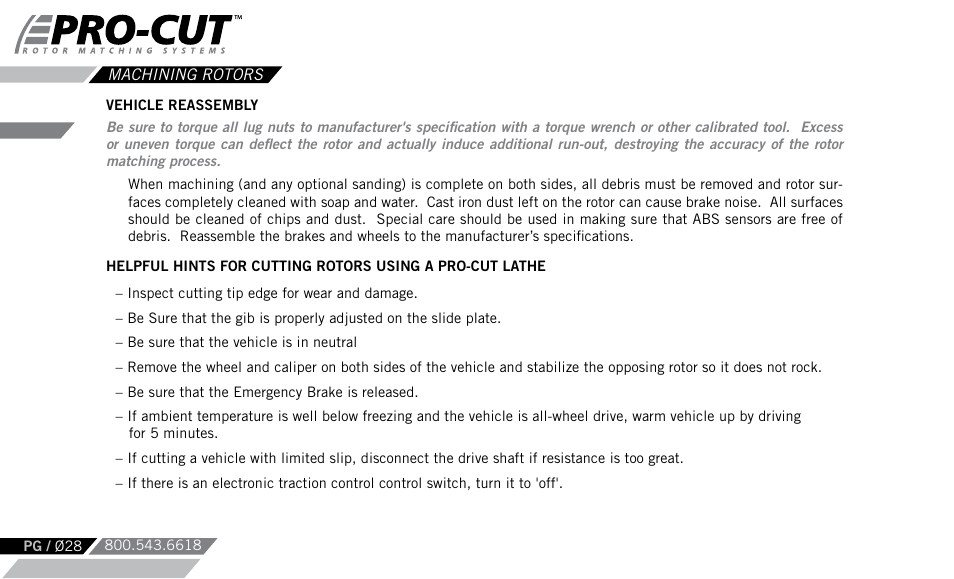 Pro-Cut PFM 9.0 User Manual | Page 28 / 52