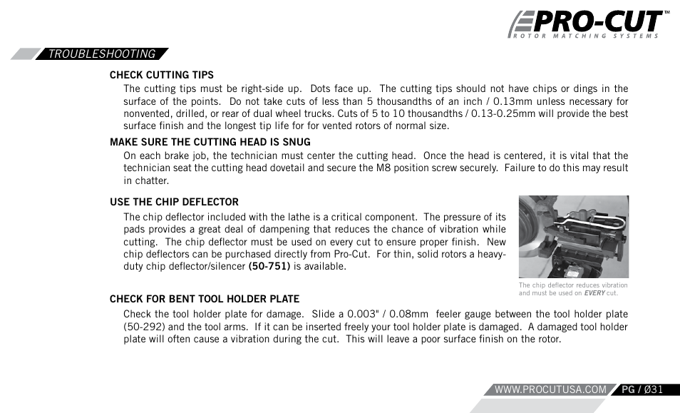 Pro-Cut PFM 9.0 User Manual | Page 31 / 52