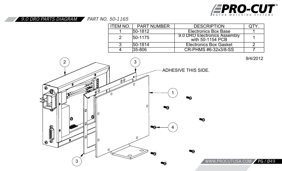 Pro-Cut PFM 9.0 User Manual | Page 49 / 52