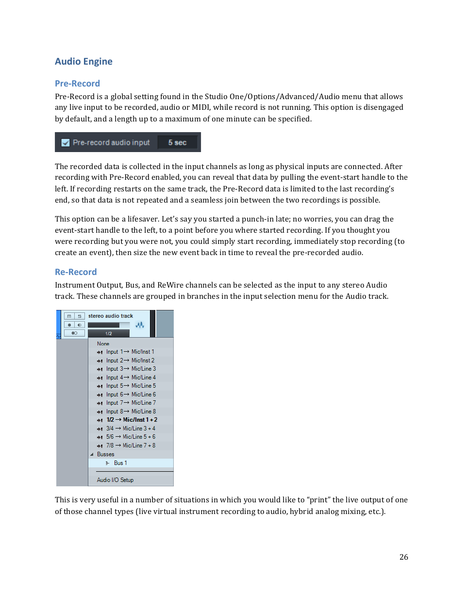 Audio engine | PreSonus Studio One User Manual | Page 26 / 31