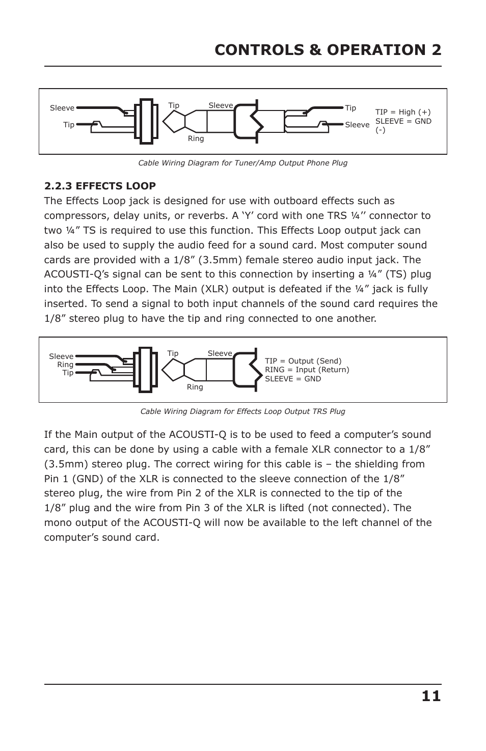 Controls & operation 2 11 | PreSonus Acousti-Q User Manual | Page 13 / 21