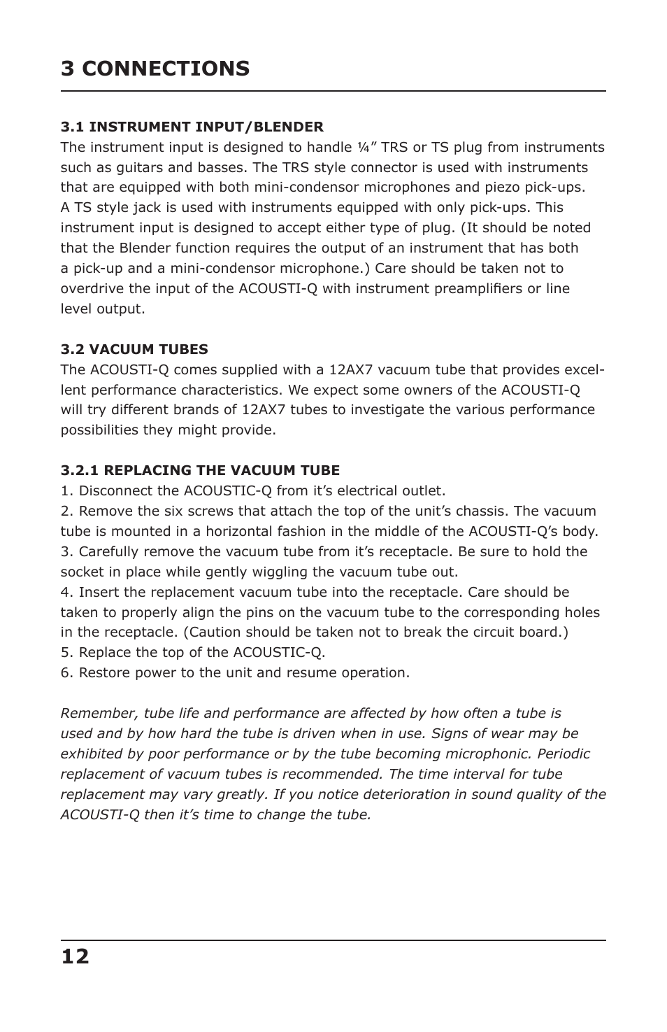 3 connections | PreSonus Acousti-Q User Manual | Page 14 / 21