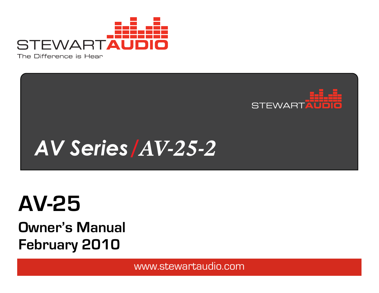 Stewart Audio AV25-2 User Manual | 10 pages