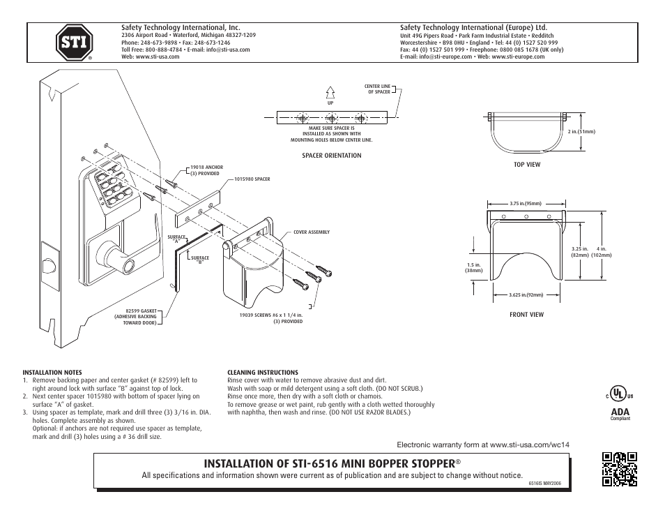 STI 6516 User Manual | 1 page