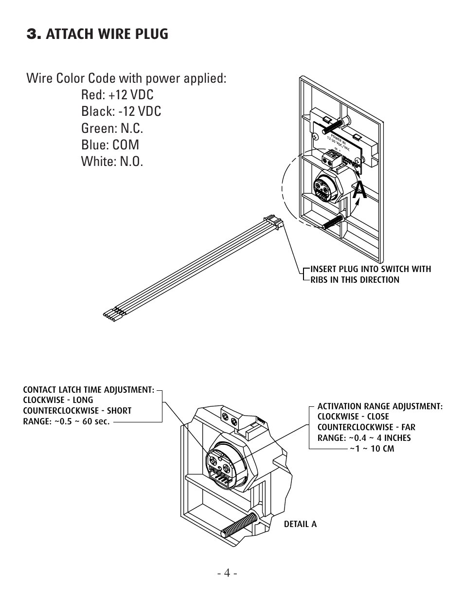 Attach wire plug, Diffuser | STI UB-1TF User Manual | Page 4 / 8