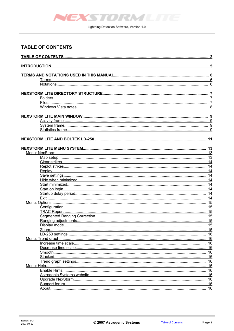 Boltek NexStorm Lite User Manual | Page 2 / 52