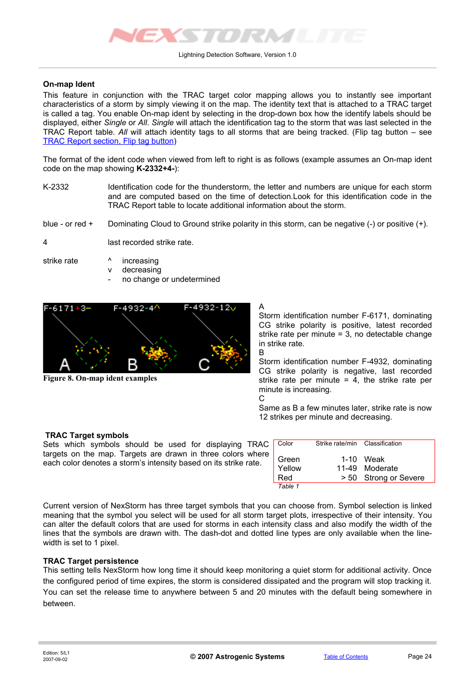 Trac target persistence | Boltek NexStorm Lite User Manual | Page 24 / 52