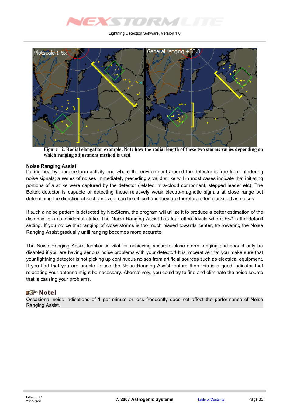 Noise ranging assist | Boltek NexStorm Lite User Manual | Page 35 / 52