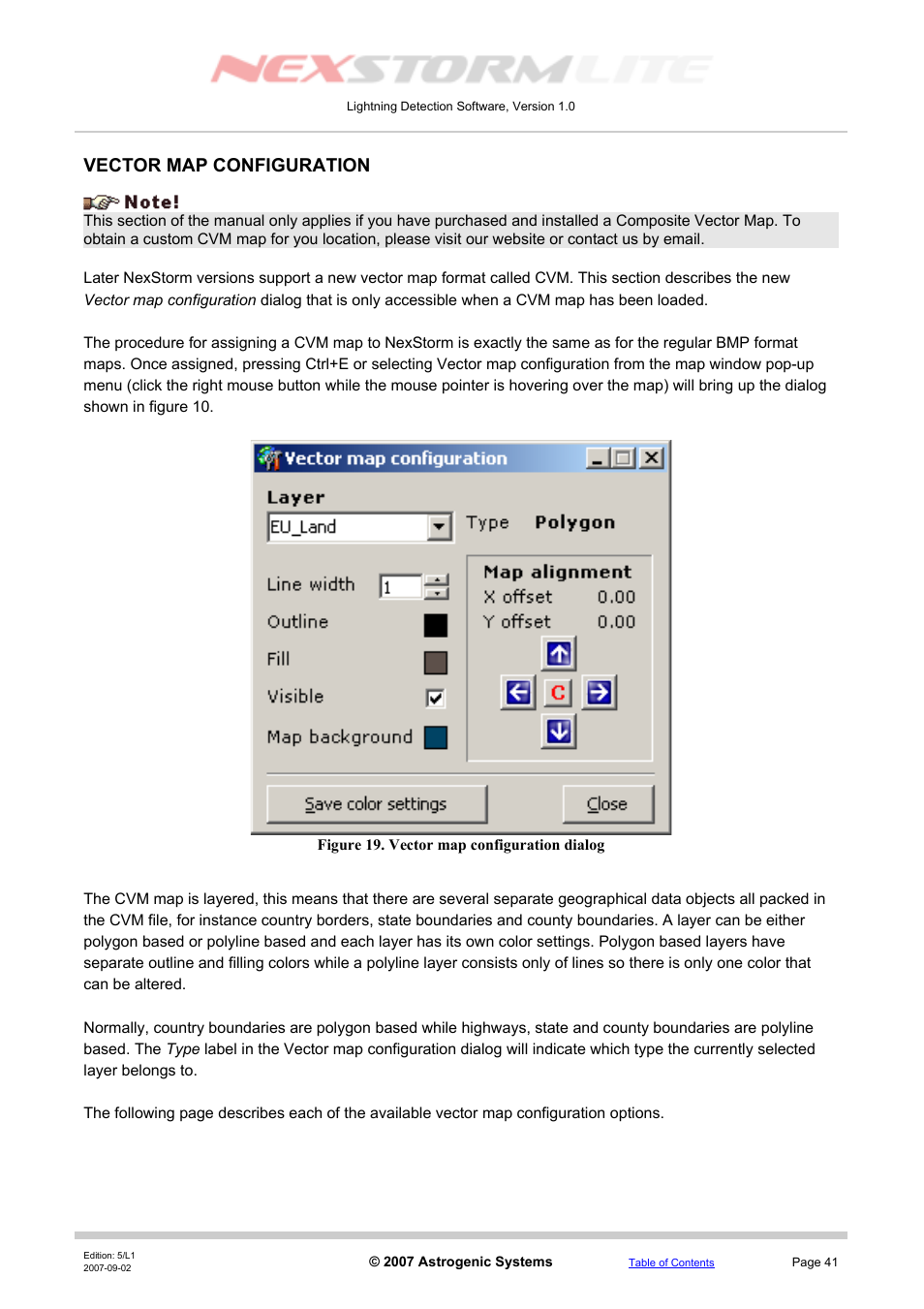 Vector map configuration | Boltek NexStorm Lite User Manual | Page 41 / 52