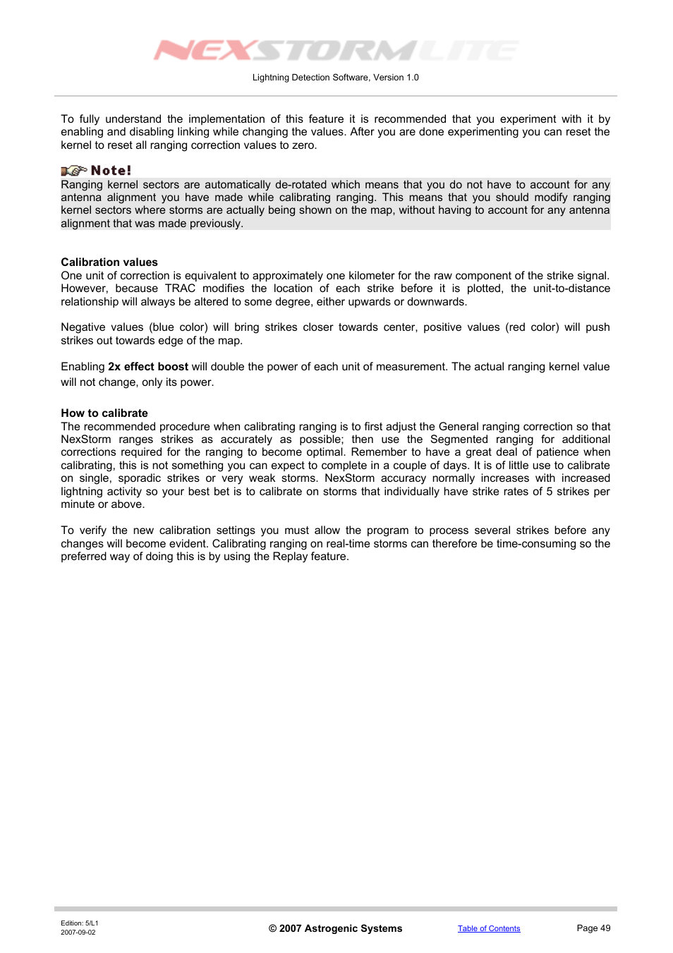 Calibration values, How to calibrate | Boltek NexStorm Lite User Manual | Page 49 / 52