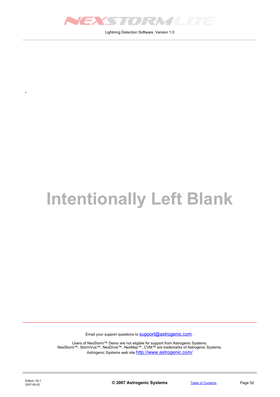 Intentionally left blank | Boltek NexStorm Lite User Manual | Page 52 / 52