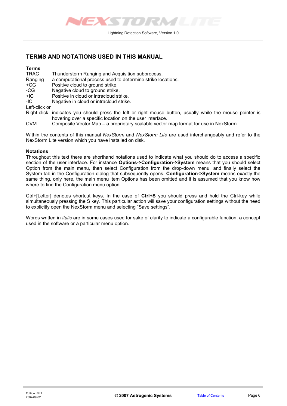 Terms and notations used in this manual, Terms, Notations | Boltek NexStorm Lite User Manual | Page 6 / 52