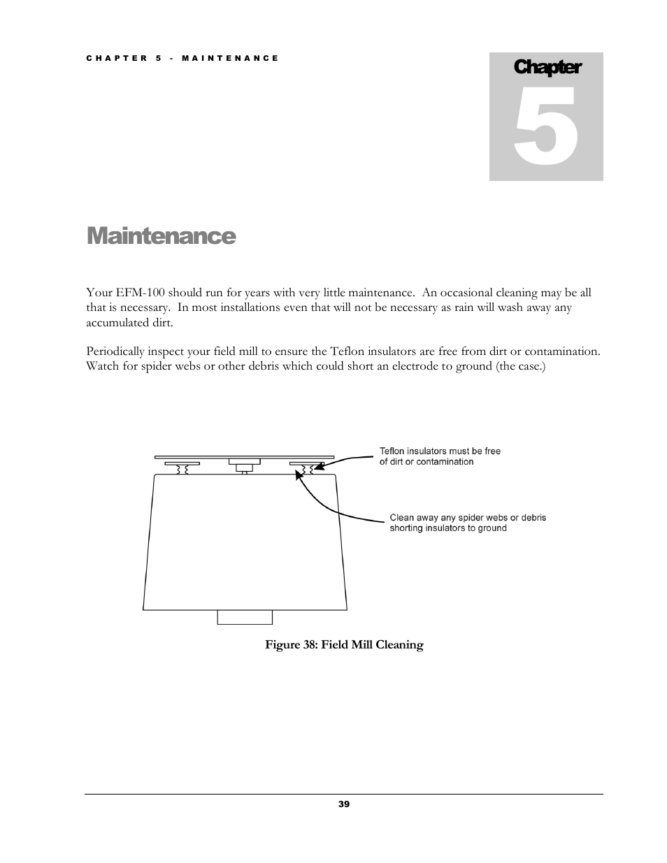 Maintenance, Figure 38: field mill cleaning | Boltek EFM-100 v.1 User Manual | Page 45 / 52