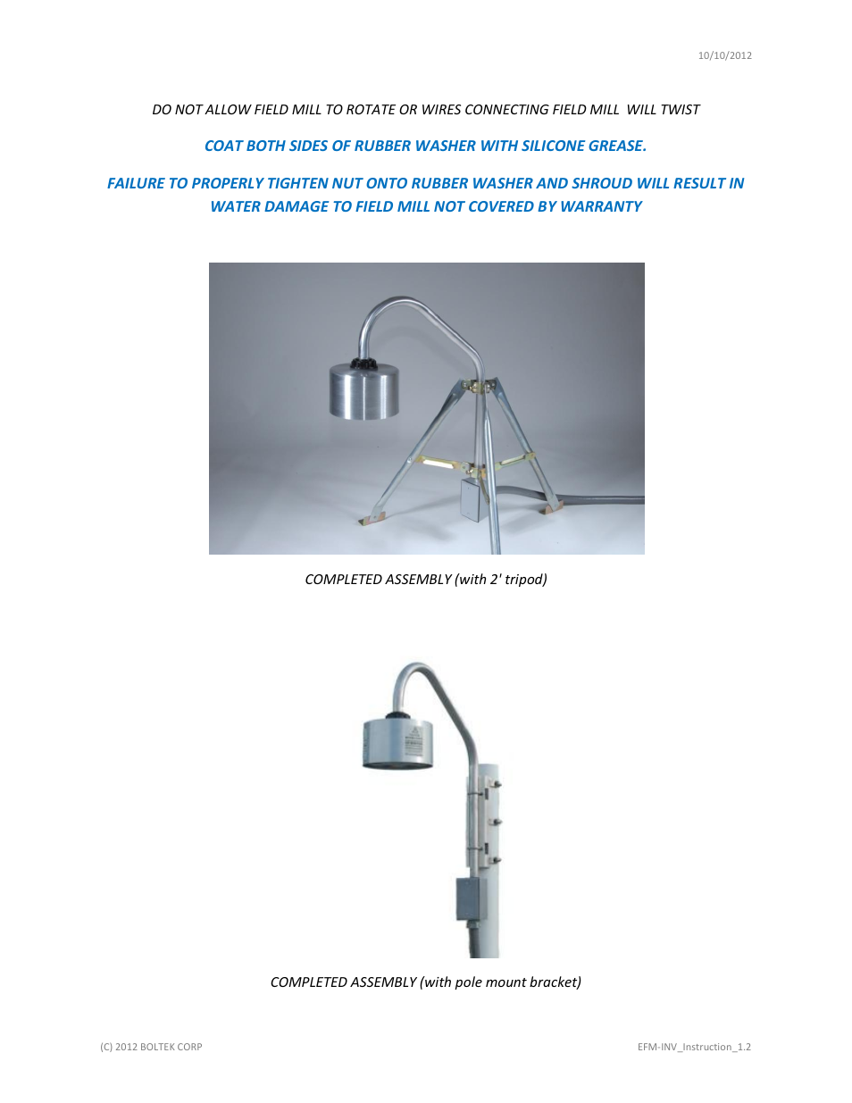 Boltek EFM-INV3 User Manual | Page 10 / 10